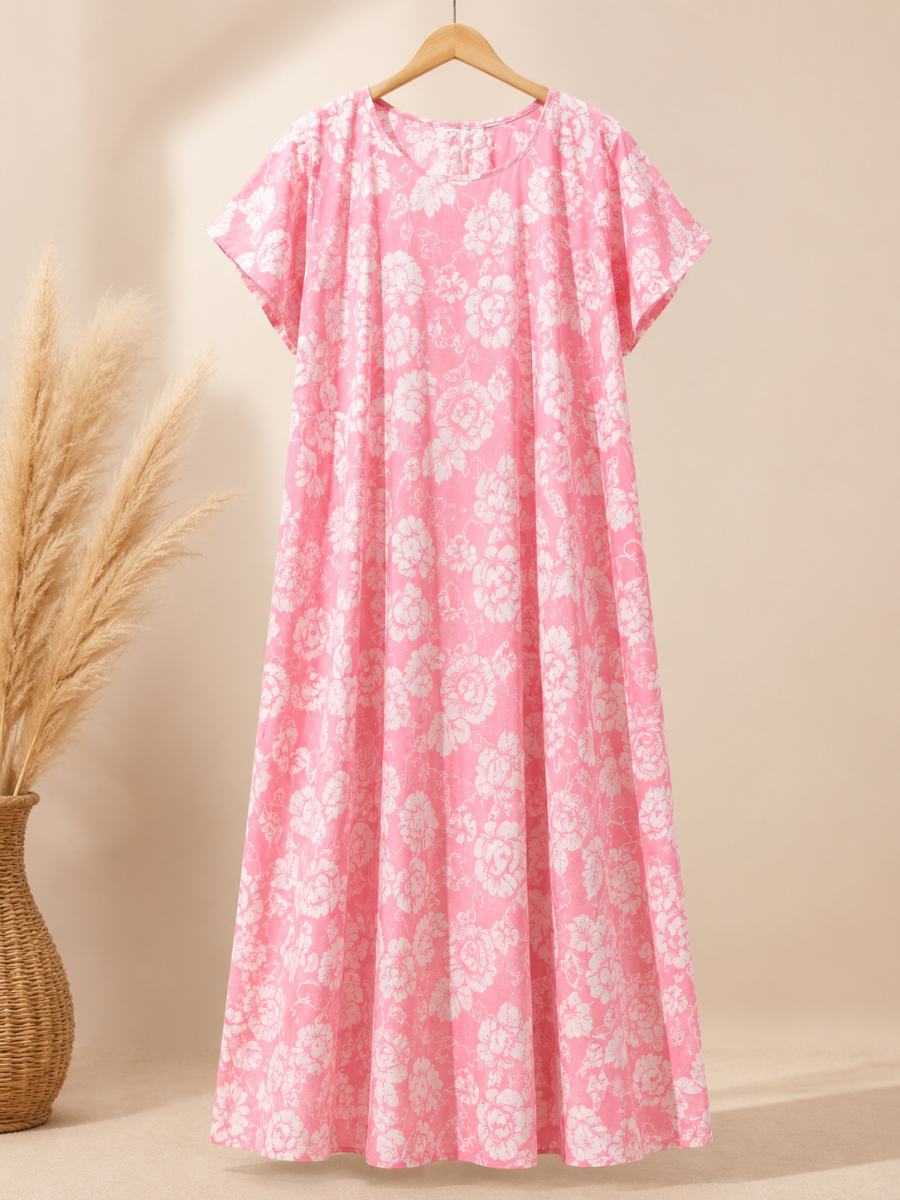 Daster Floral Pink