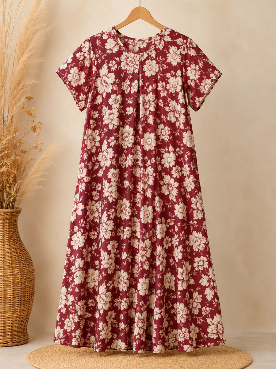 Daster Floral Coklat